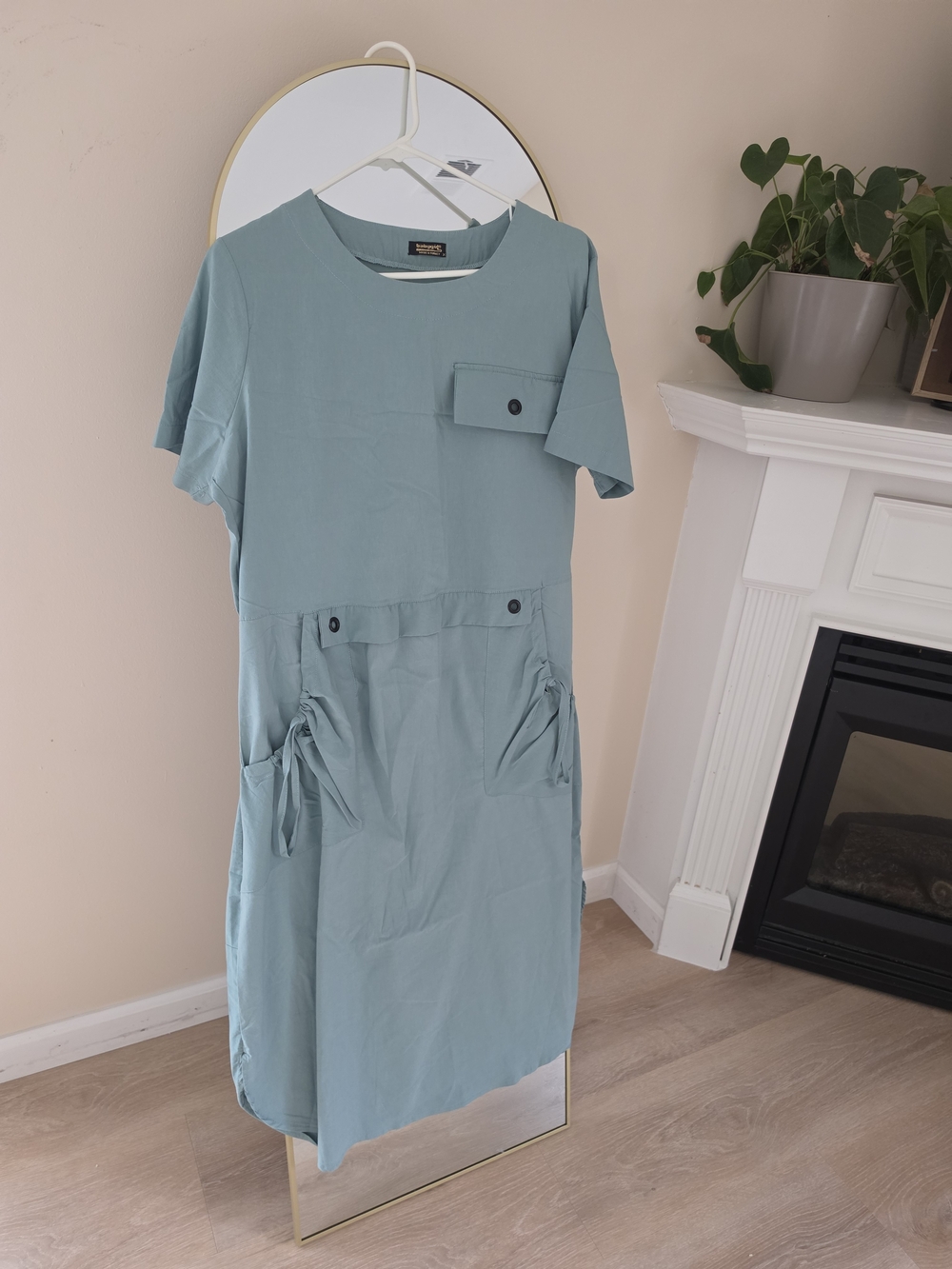Dress in Dusty Teal